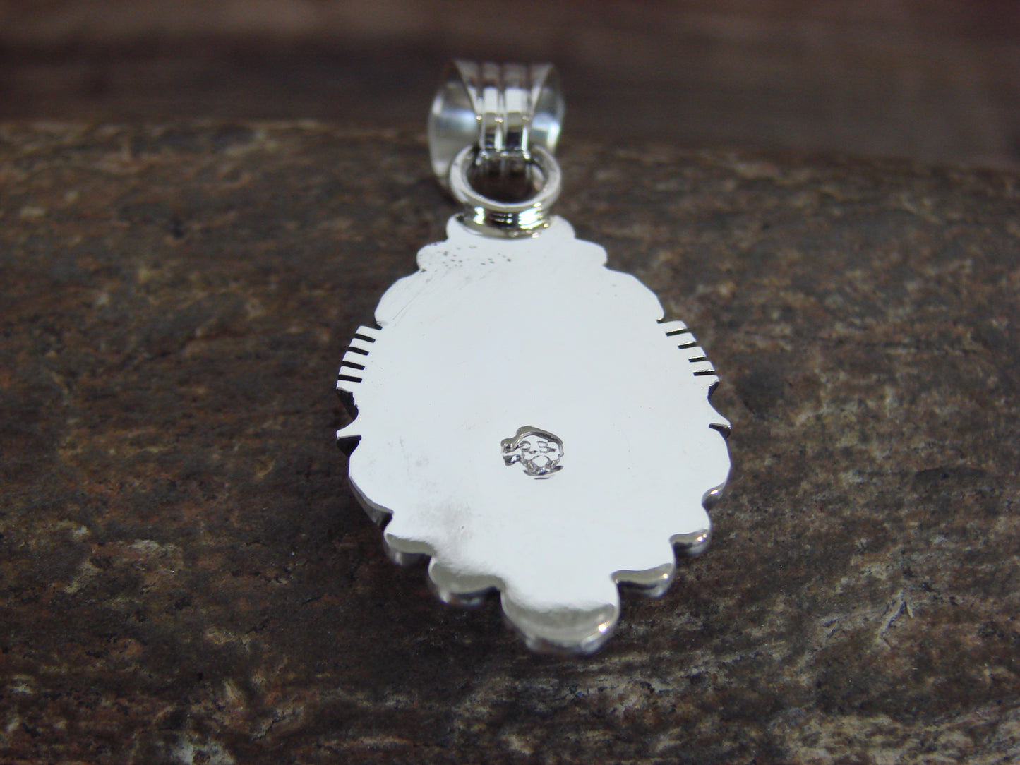 Native American Sterling Silver & Sonoran Turquoise Pendant - Benally