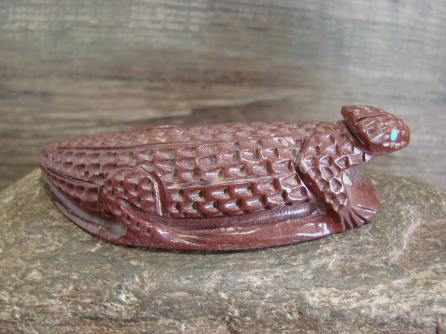 Native American Zuni Indian Pipe Stone Horned Lizard Fetish by Charlie