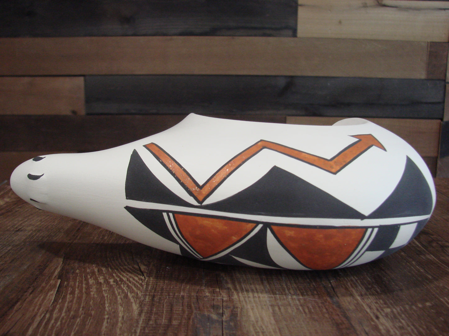 Native American Hand Painted Acoma Bear Pottery by Kuutimaitsa