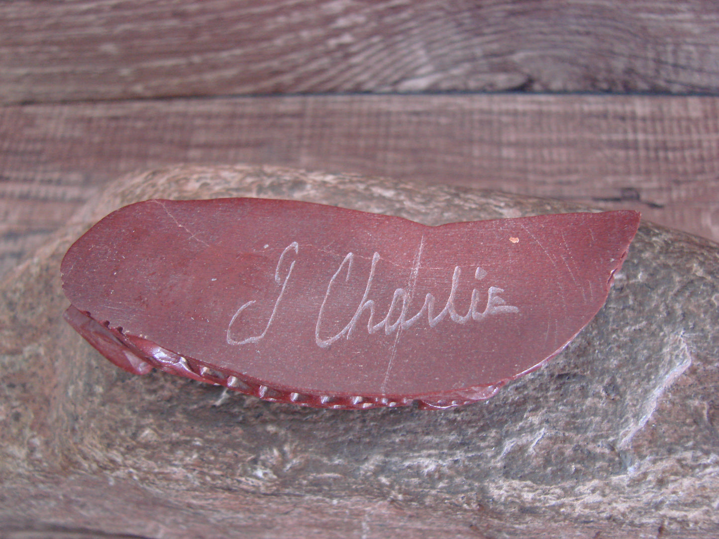 Native American Zuni Indian Pipe Stone Horned Lizard Fetish by Charlie