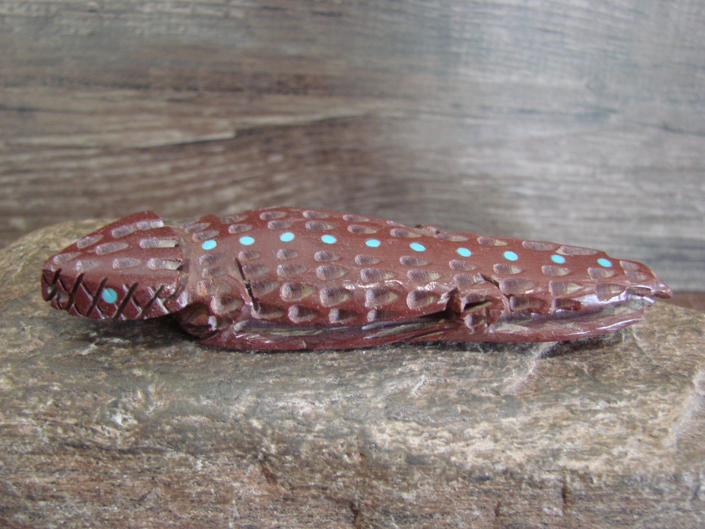 Native American Zuni Indian Pipe Stone Horned Lizard Fetish by Charlie