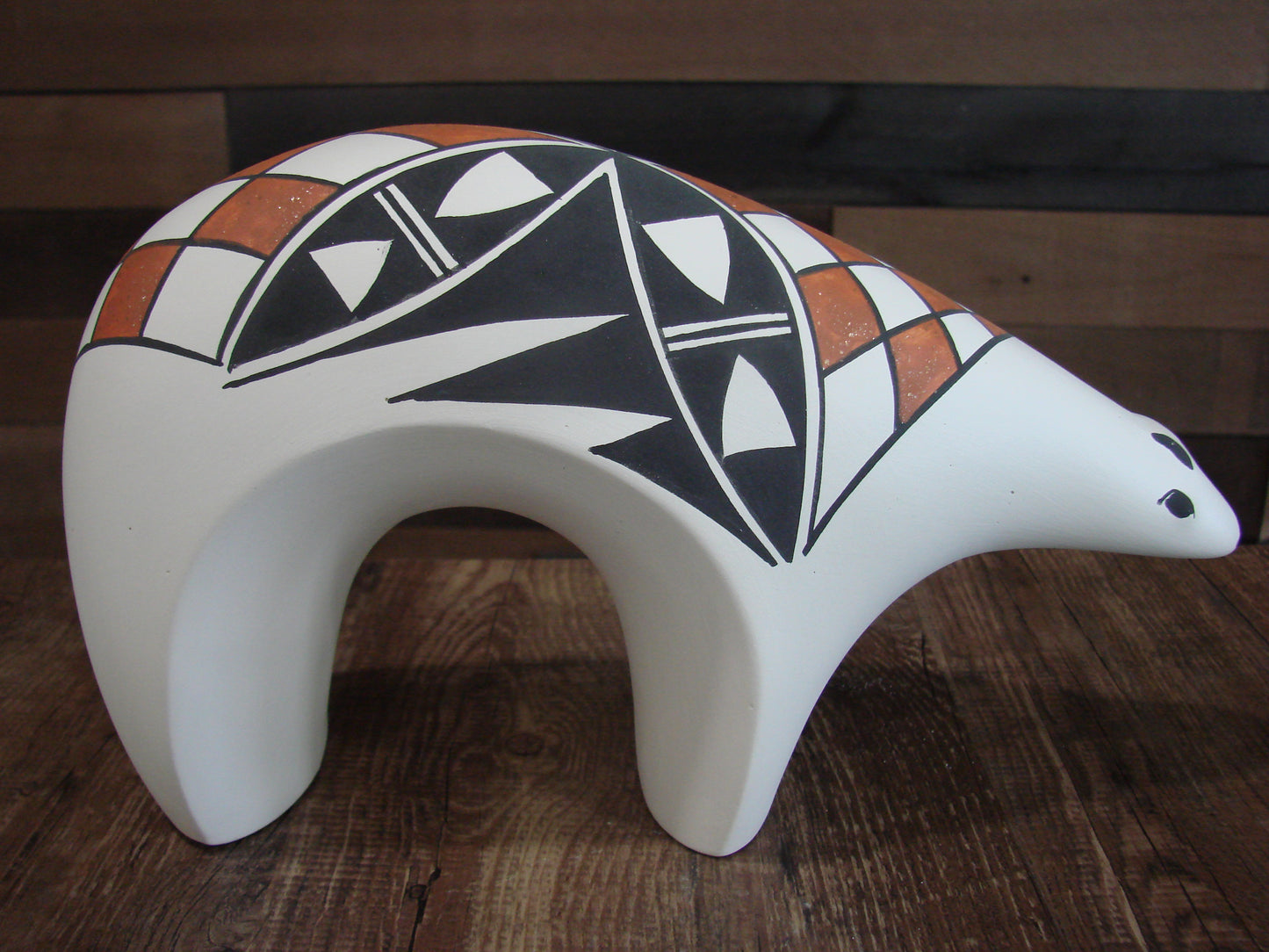 Native American Hand Painted Acoma Bear Pottery by Kuutimaitsa
