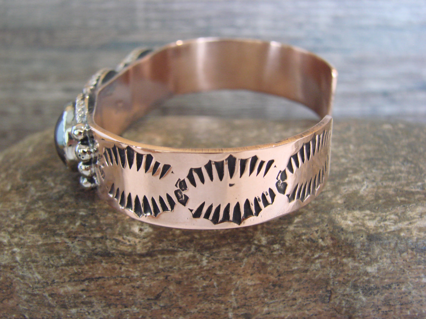 Native American Copper & Hematite Bracelet by Cleveland