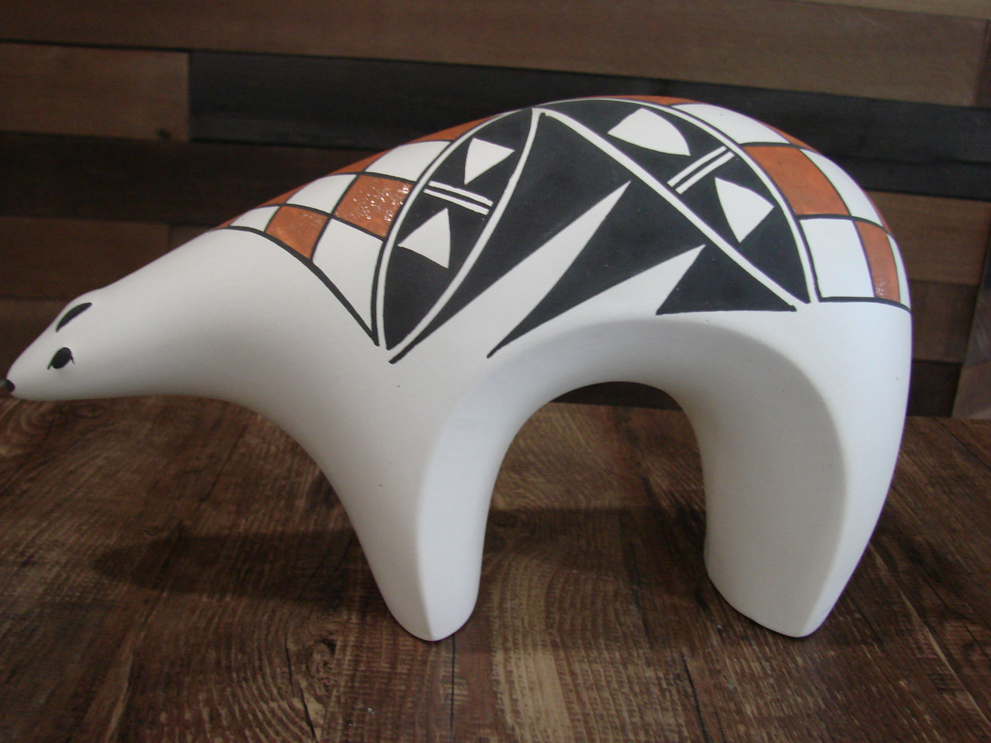 Native American Hand Painted Acoma Bear Pottery by Kuutimaitsa