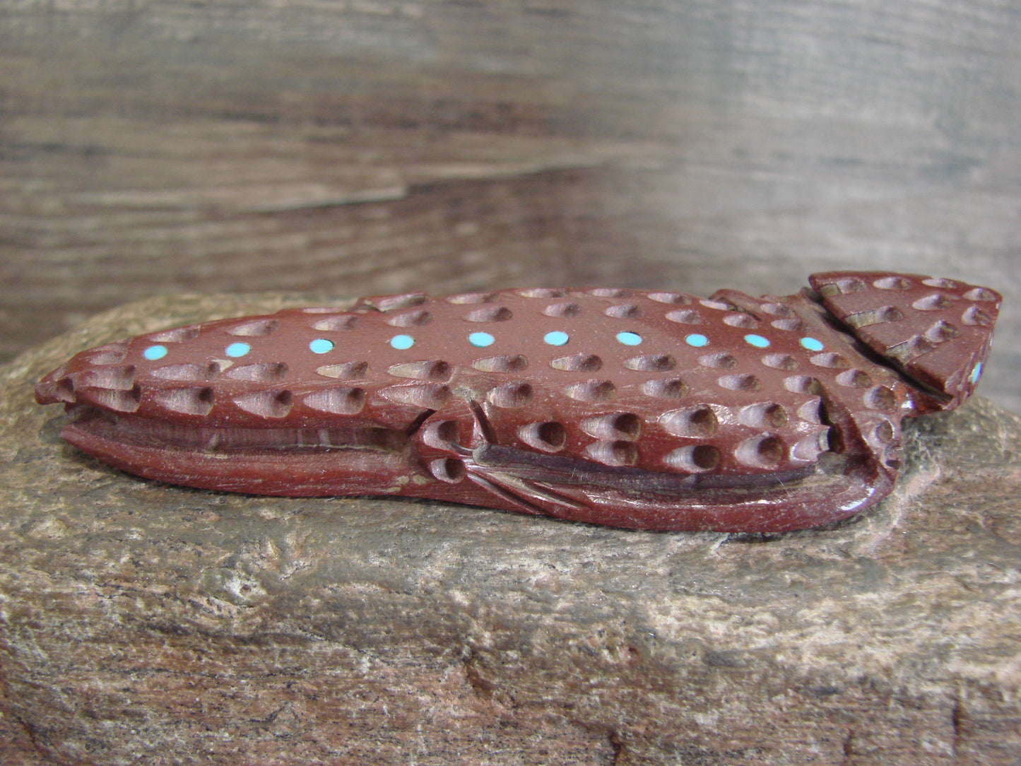 Native American Zuni Indian Pipe Stone Horned Lizard Fetish by Charlie