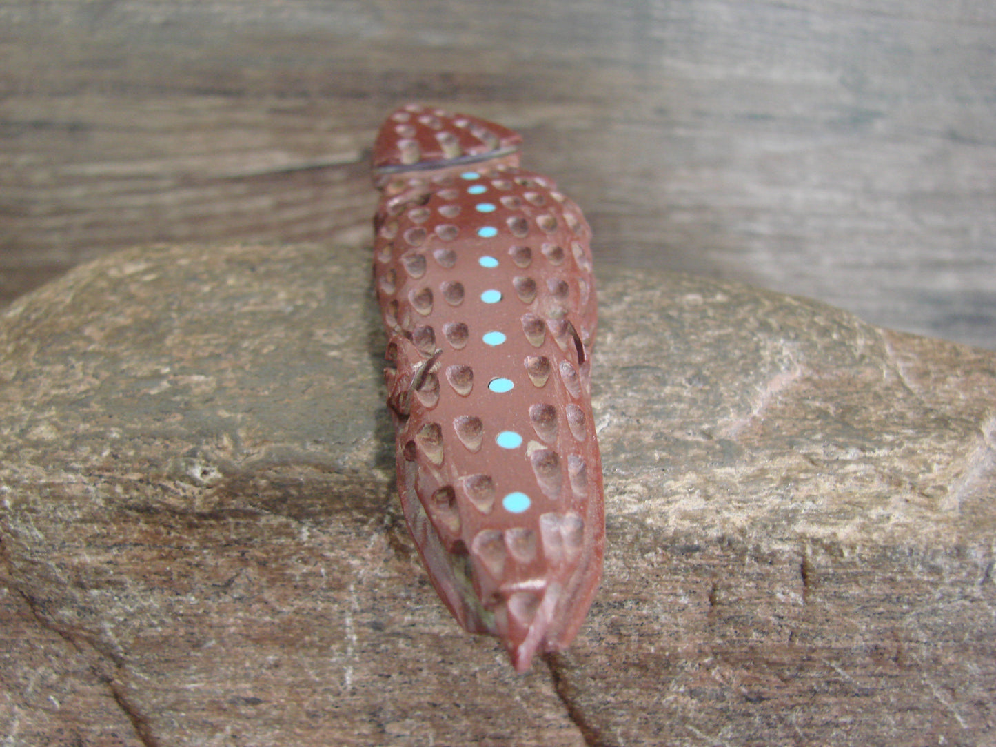 Native American Zuni Indian Pipe Stone Horned Lizard Fetish by Charlie
