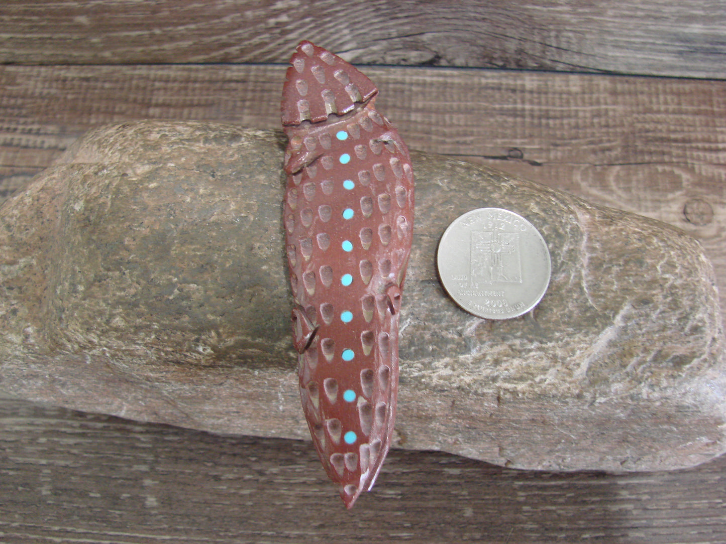 Native American Zuni Indian Pipe Stone Horned Lizard Fetish by Charlie