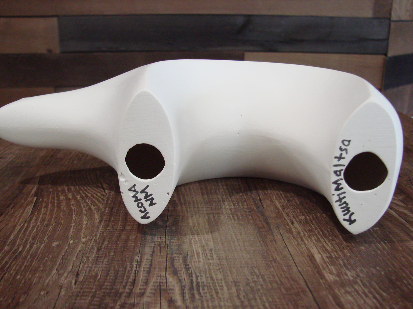 Native American Hand Painted Acoma Bear Pottery by Kuutimaitsa