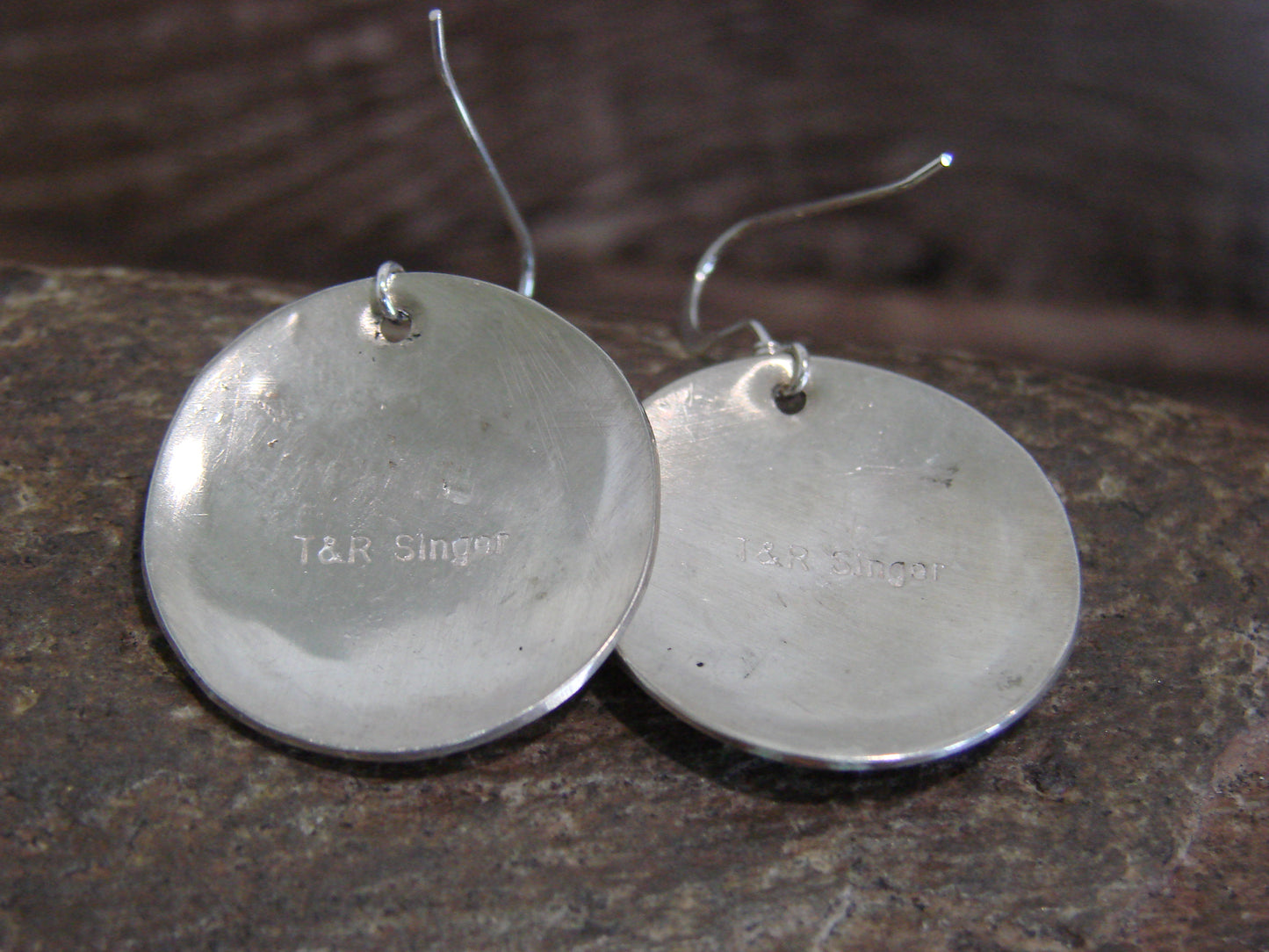 Native American Sterling Silver & Gold Fill Buffalo Dangle Earrings - Singer