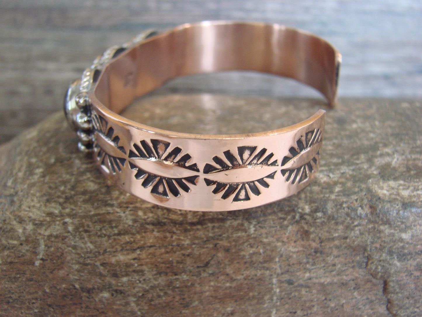 Native American Copper & Hematite Bracelet by Cleveland