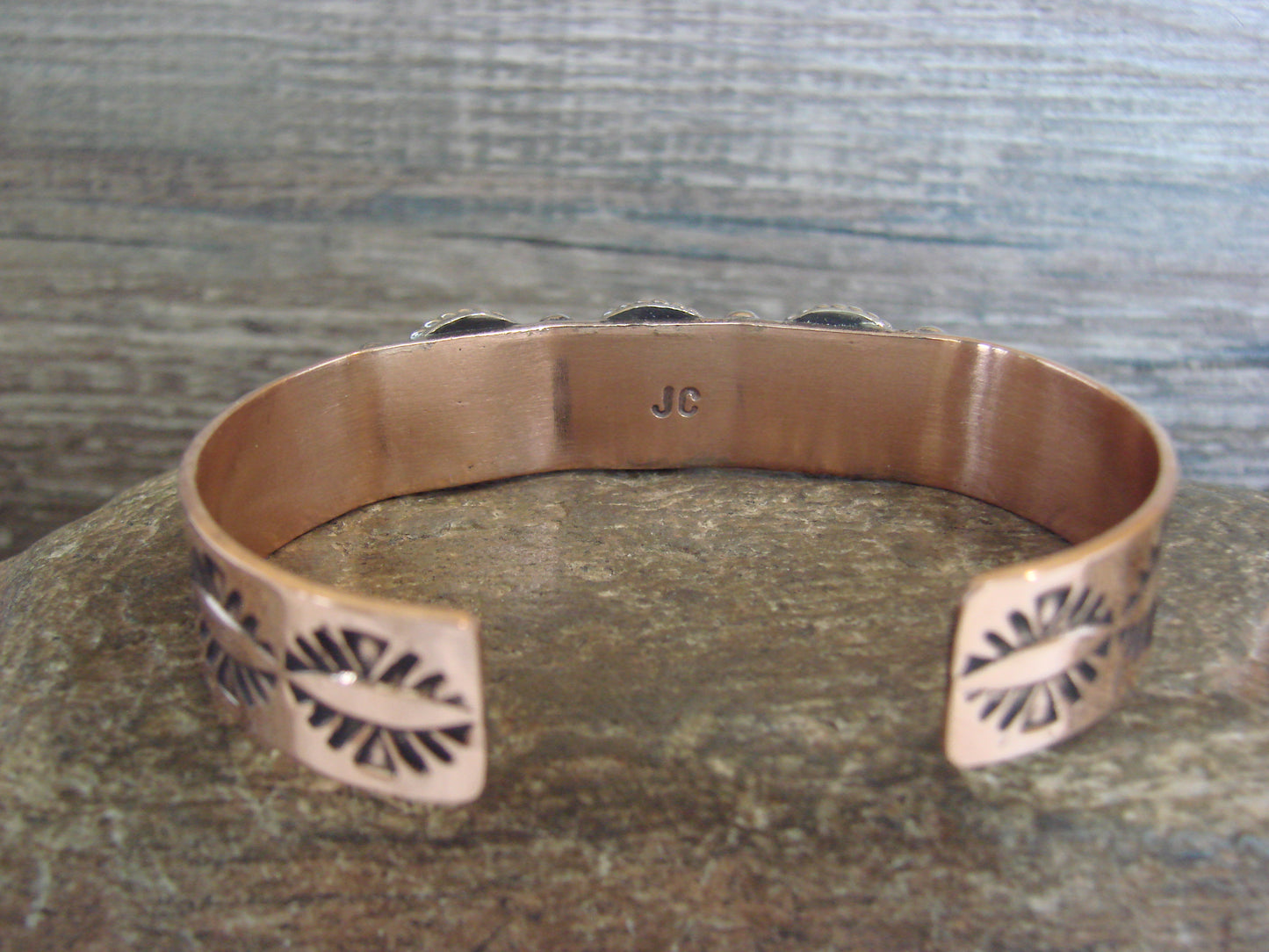 Native American Copper & Hematite Bracelet by Cleveland