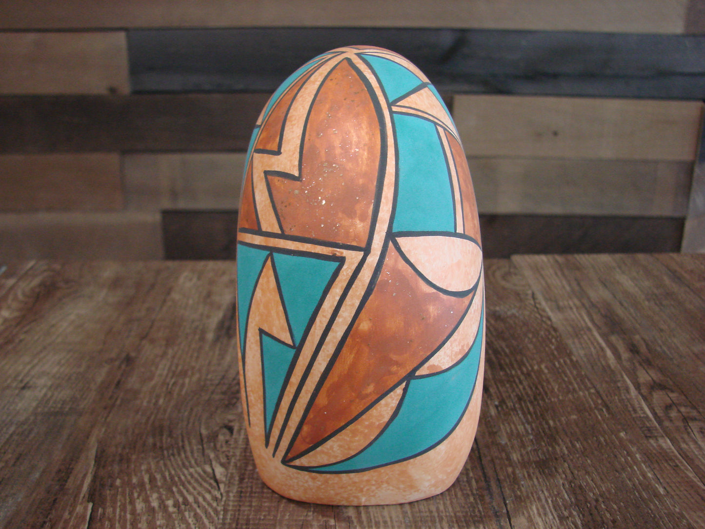 Native American Hand Painted Acoma Bear Pottery by Kuutimaitsa