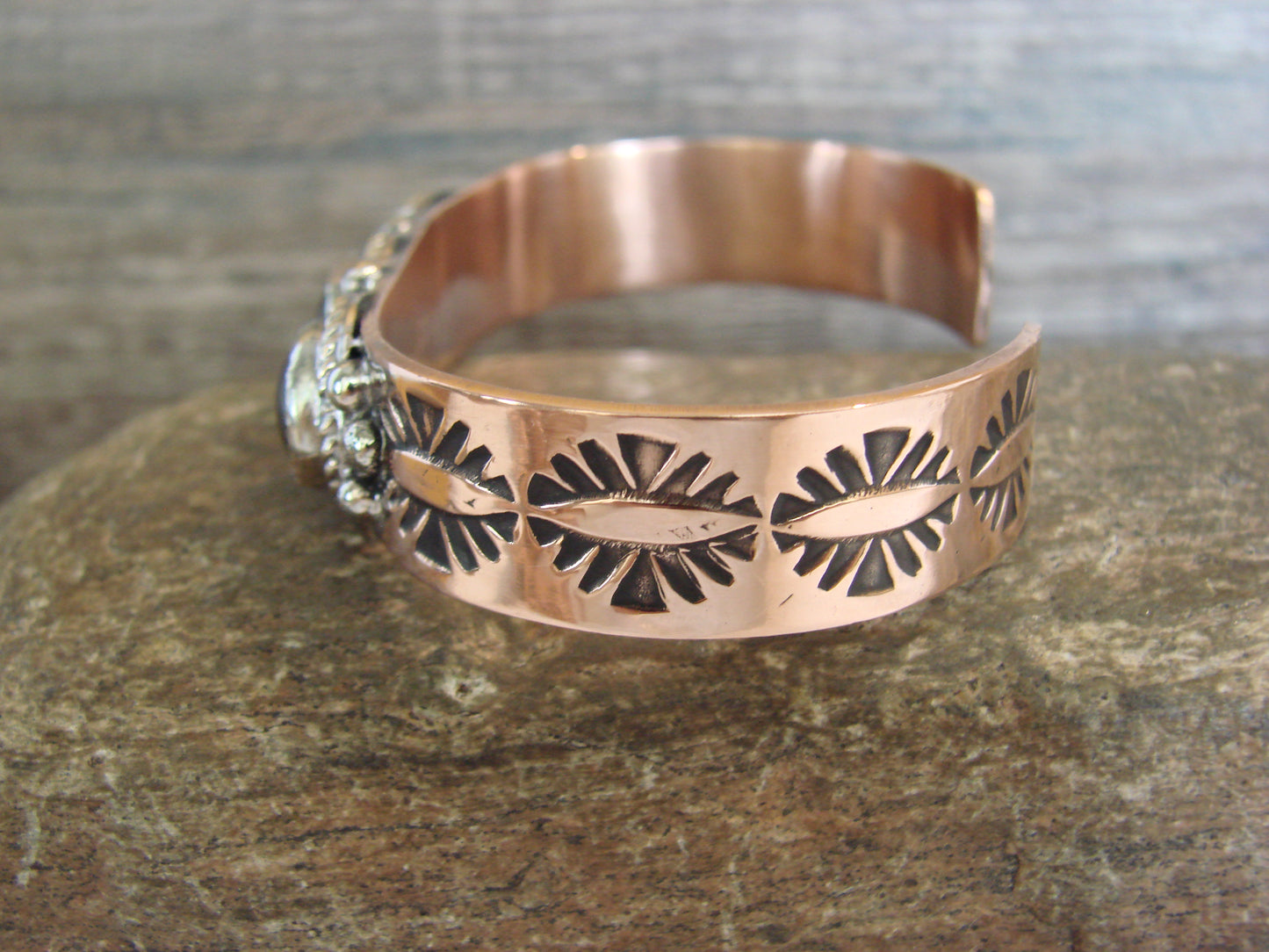 Native American Copper & Hematite Bracelet by Cleveland