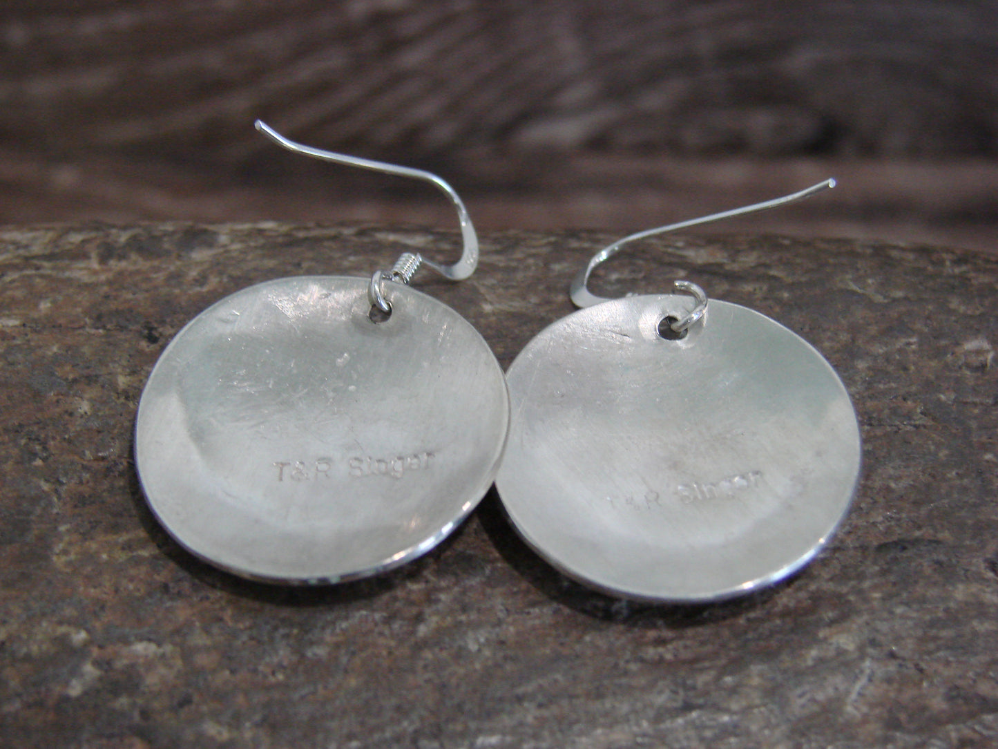Native American Sterling Silver & Gold Fill Buffalo Dangle Earrings - Singer