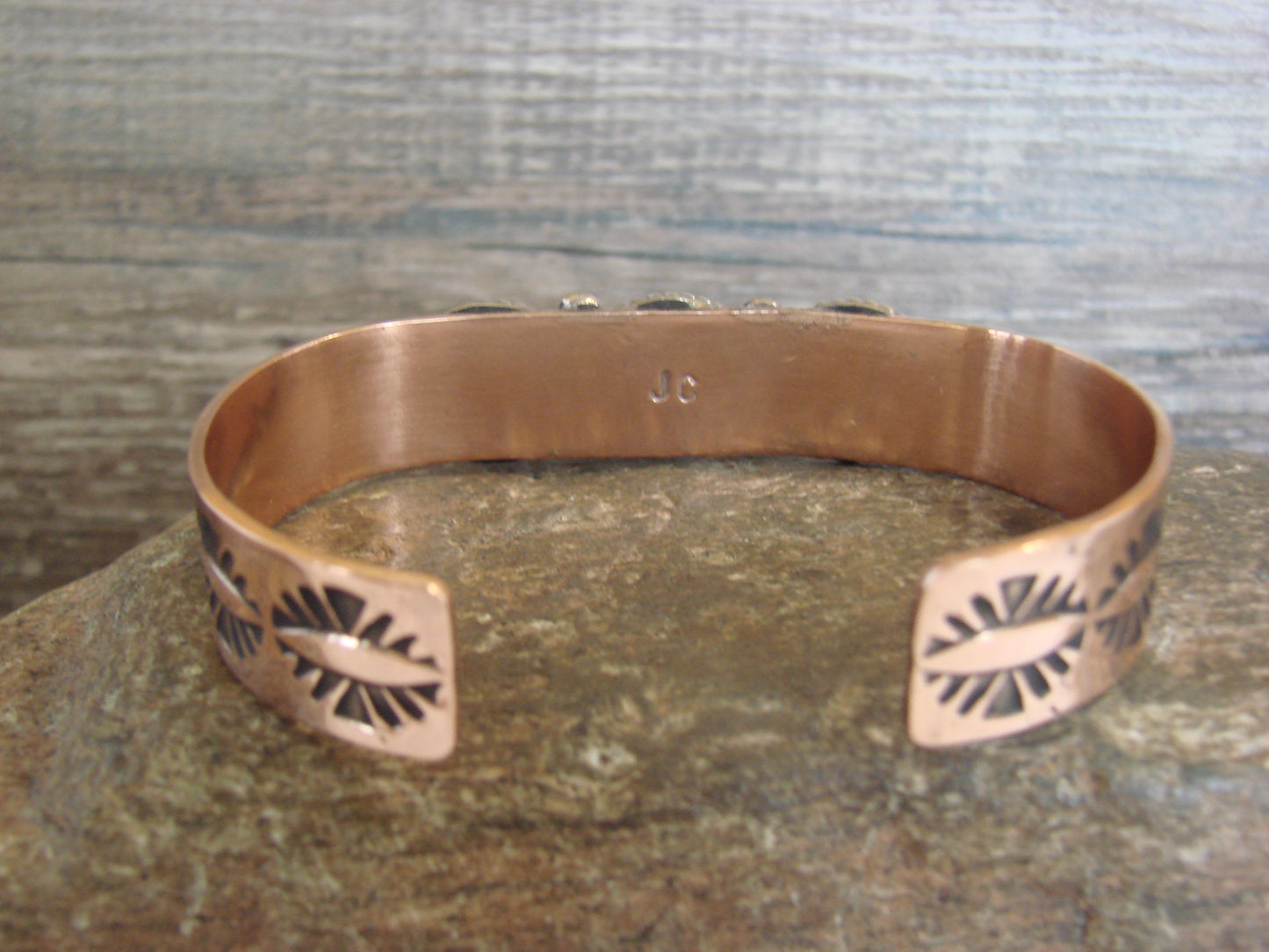 Native American Copper & Hematite Bracelet by Cleveland