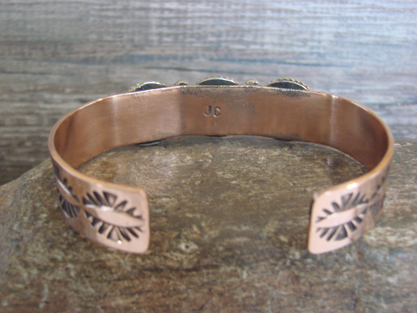 Native American Copper & Hematite Bracelet by Cleveland