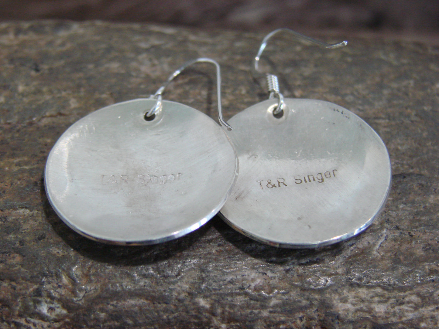 Native American Sterling Silver & Gold Fill Bear Dangle Earrings - Singer