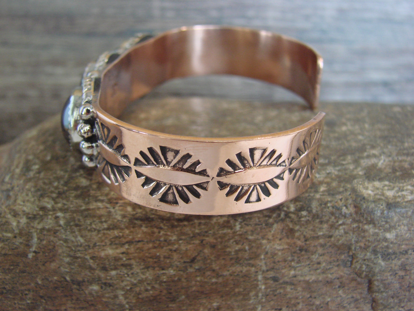 Native American Copper & Hematite Bracelet by Cleveland