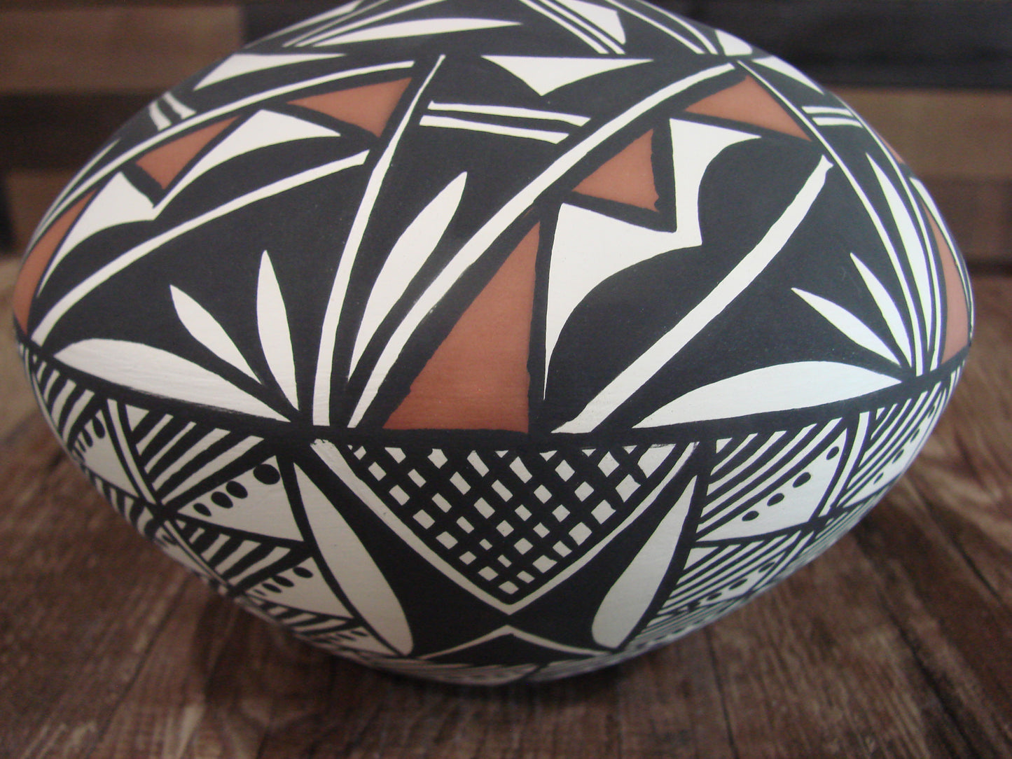 Native American Acoma Fine Line Hand Painted Pottery by Concho