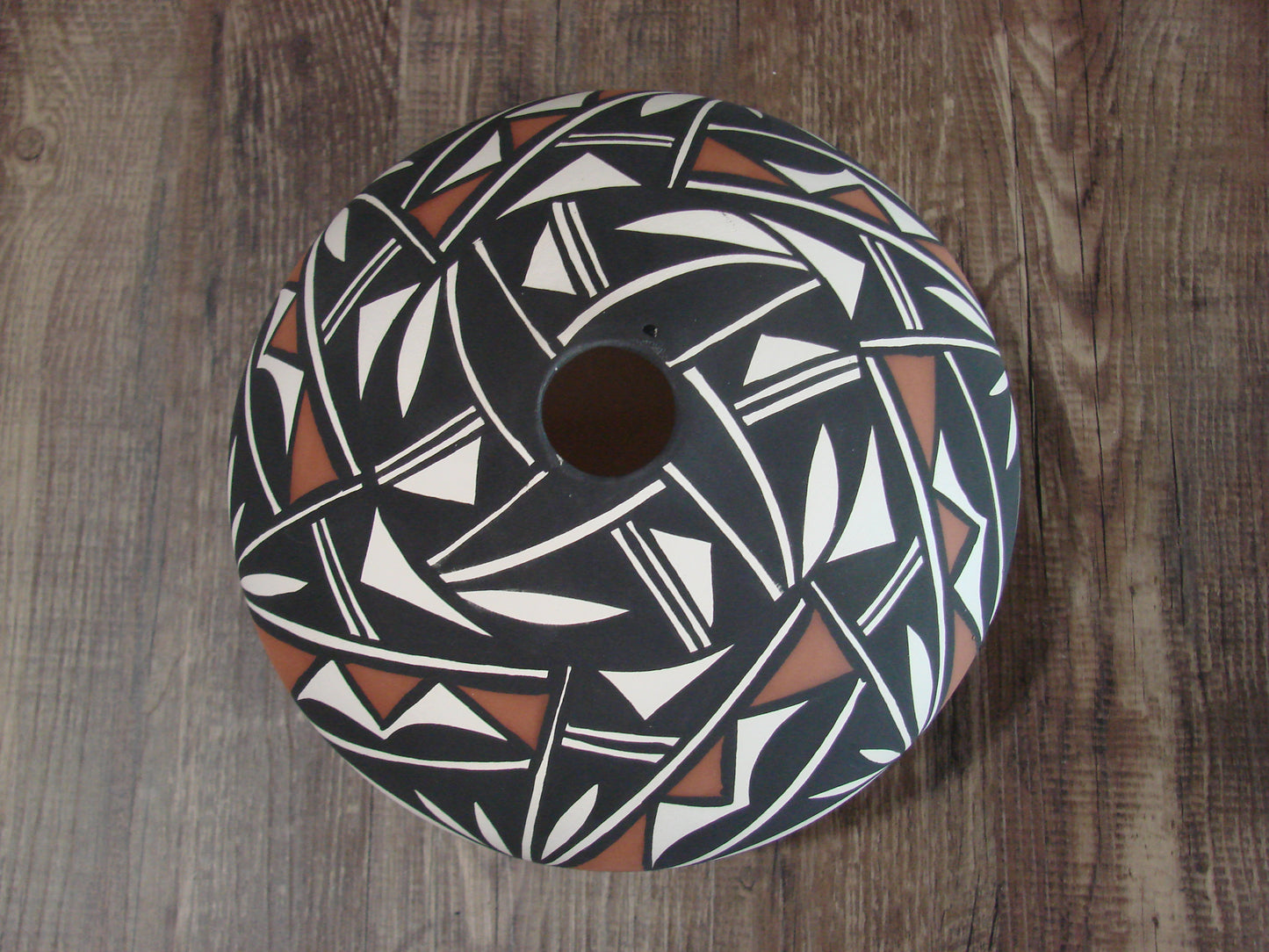 Native American Acoma Fine Line Hand Painted Pottery by Concho