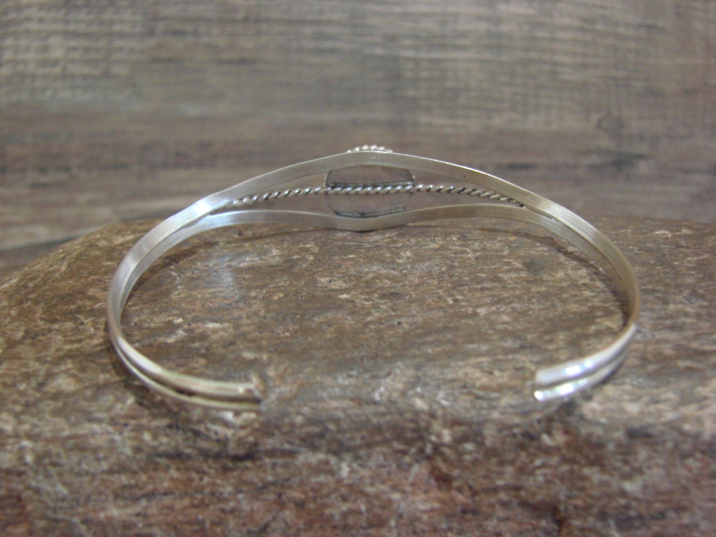 Native American Sterling Silver Pink Opal Bracelet - Spencer
