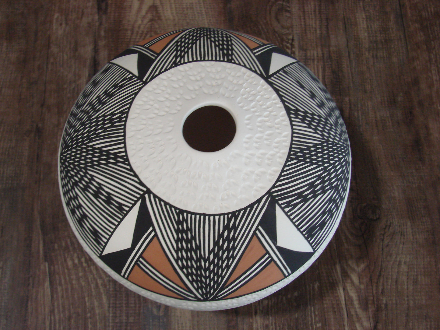 Native American Hand Painted Fine Line Acoma Pottery by Garcia