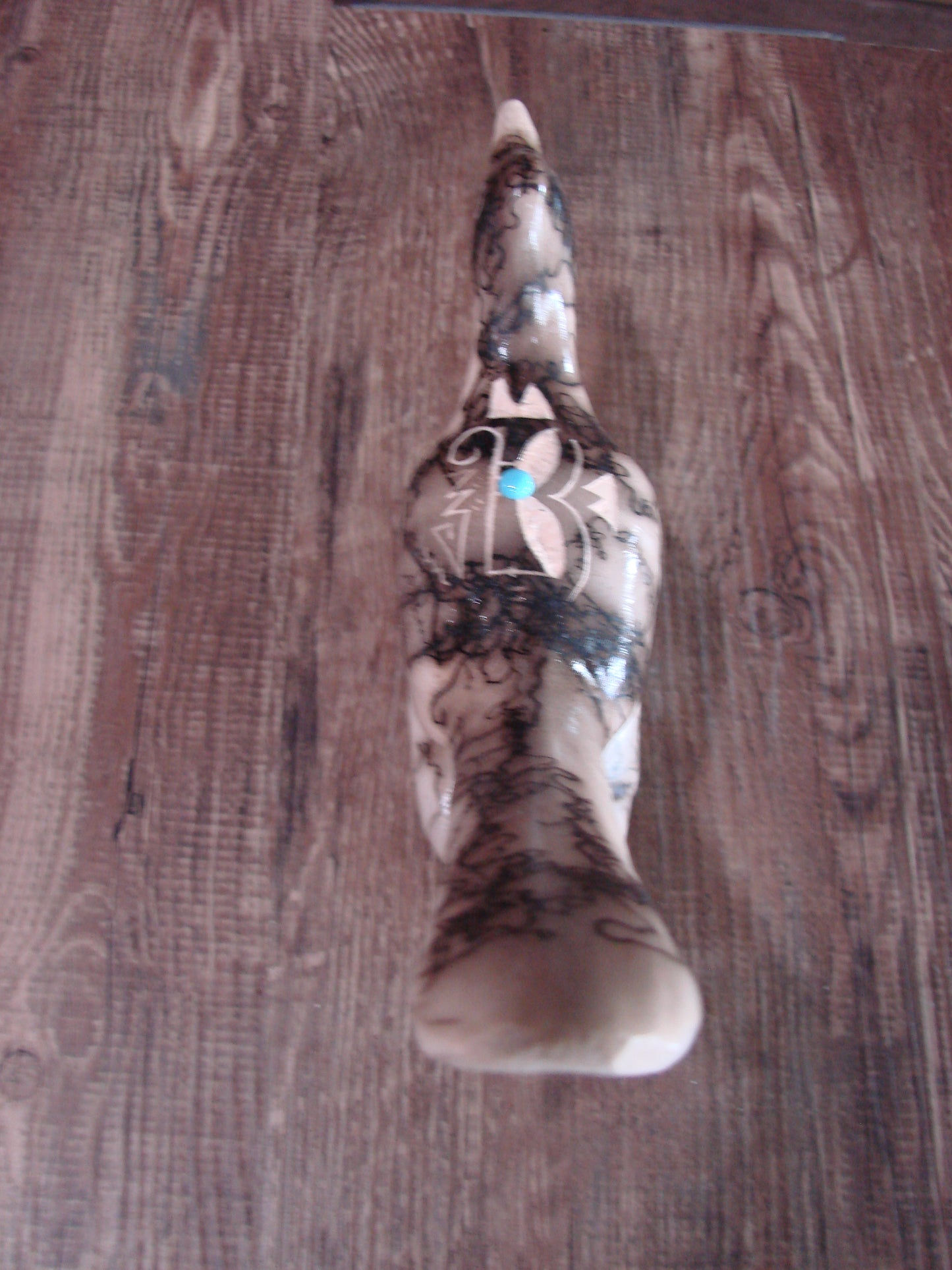 Native American Pottery Horse Hair Road Runner Sculpture by Vail