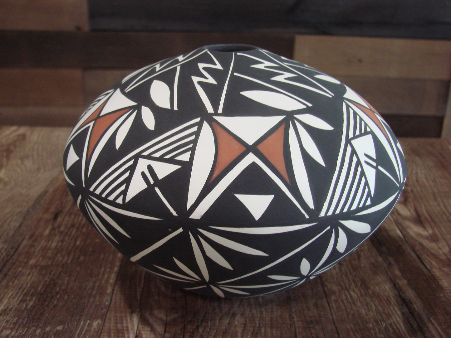 Native American Acoma Fine Line Hand Painted Pottery by Concho
