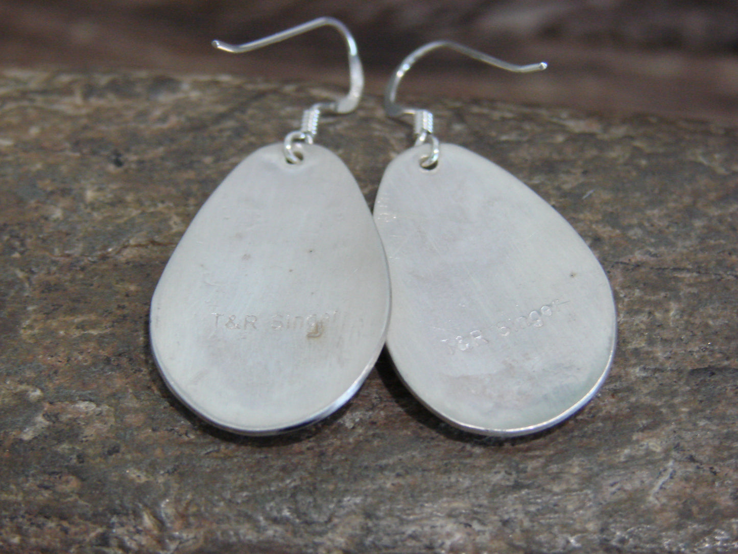 Native American Sterling Silver & Gold Fill Bear Dangle Earrings - Singer