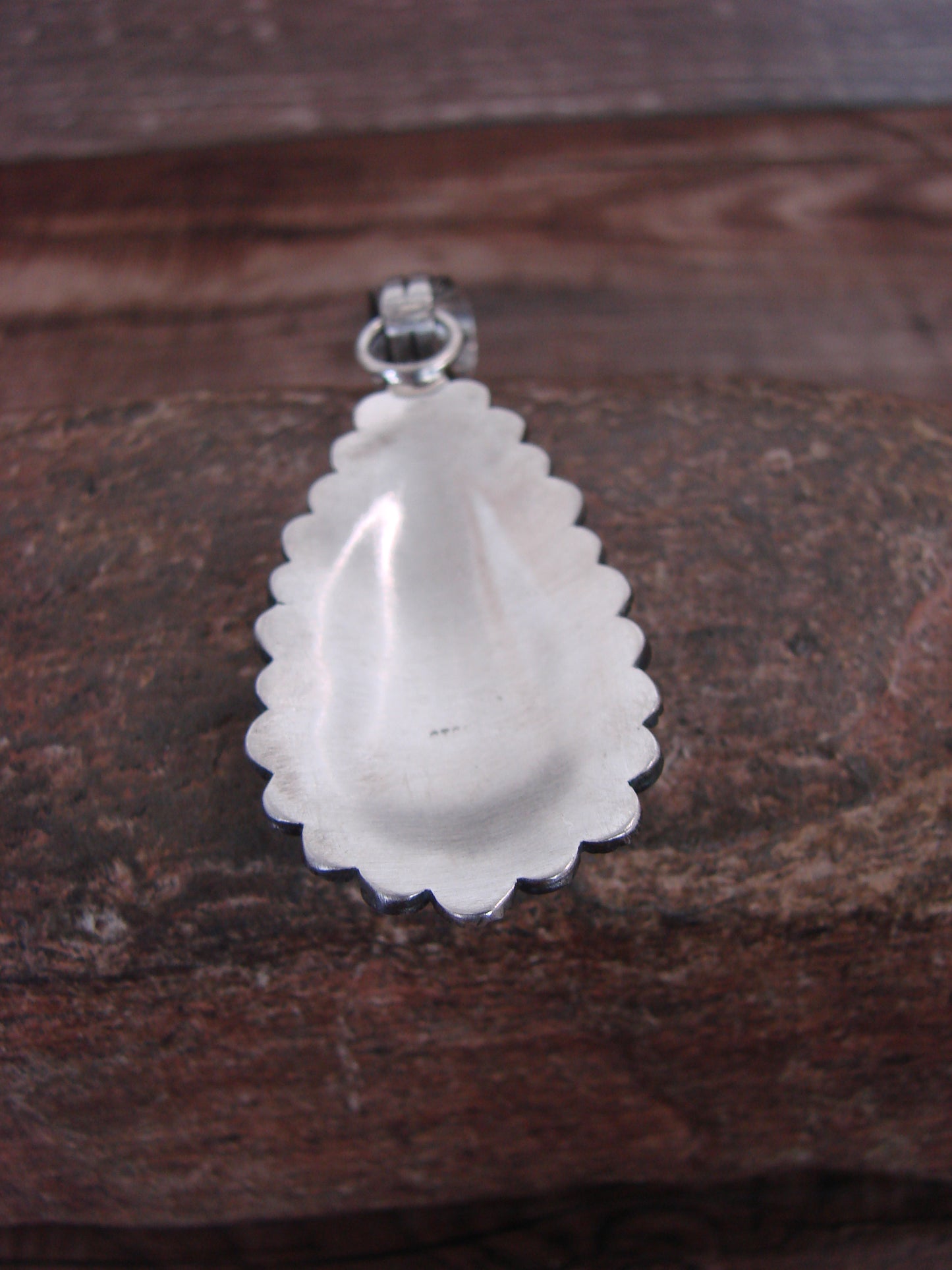 Native American Sterling Silver & Sonoran Turquoise Cluster Pendant by Gordon