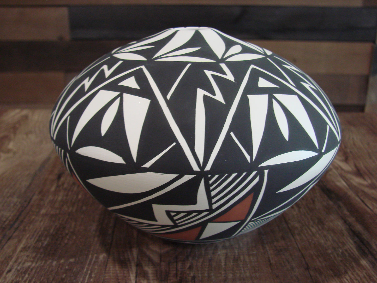 Native American Acoma Fine Line Hand Painted Pottery by Concho