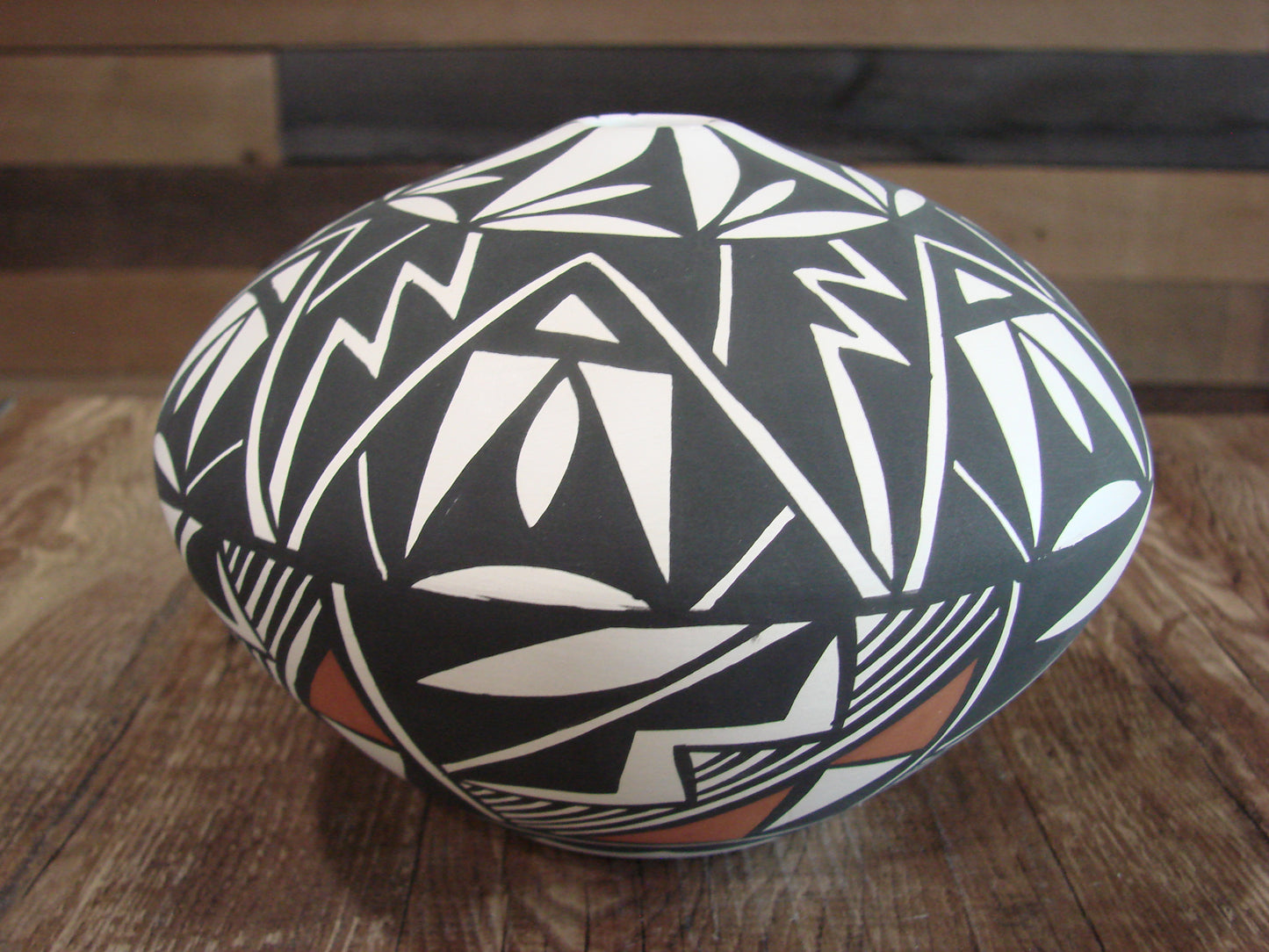 Native American Acoma Fine Line Hand Painted Pottery by Concho