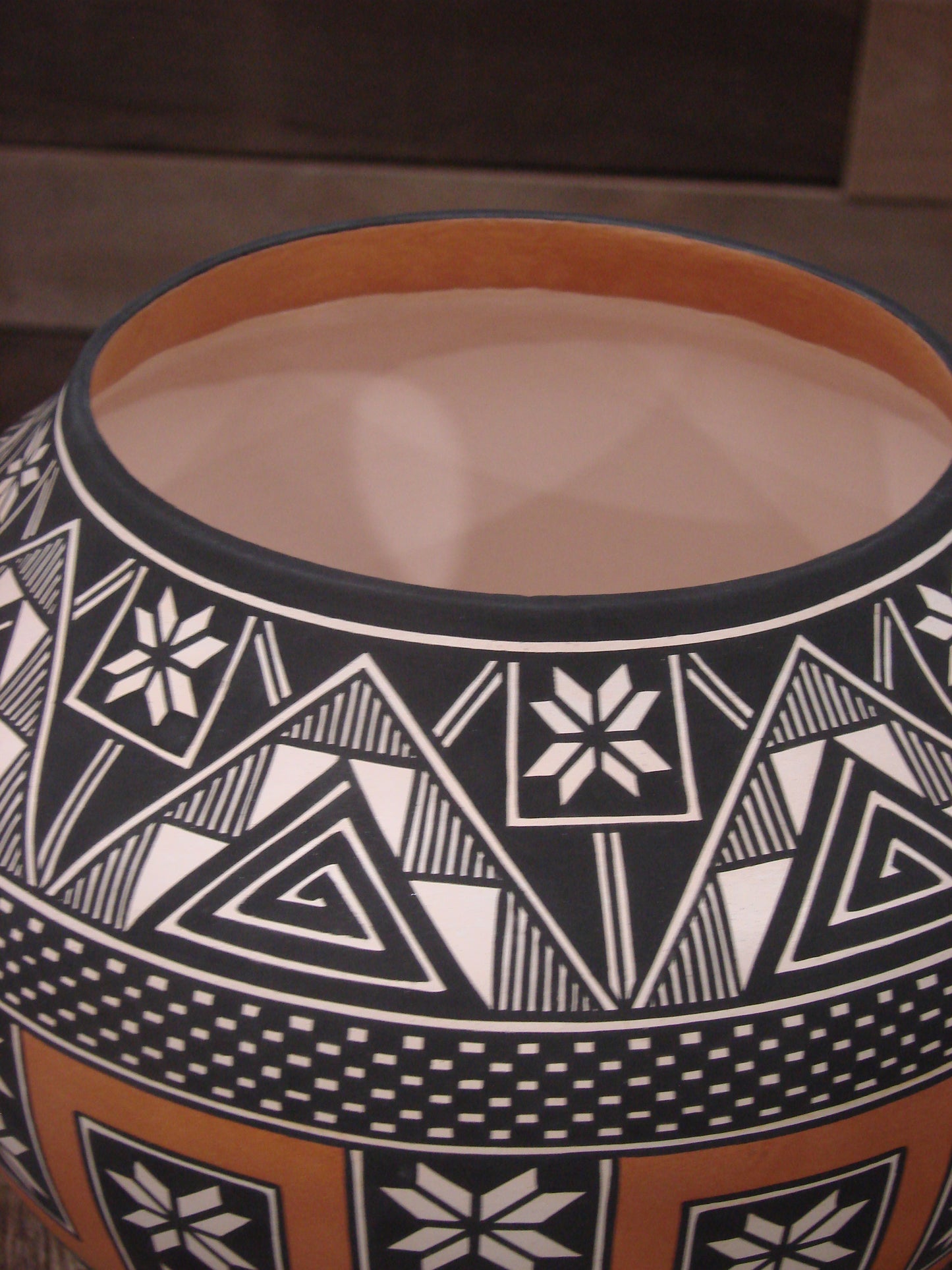 Native American Fine Line Hand Coiled Pottery by Terrance Chino Sr.