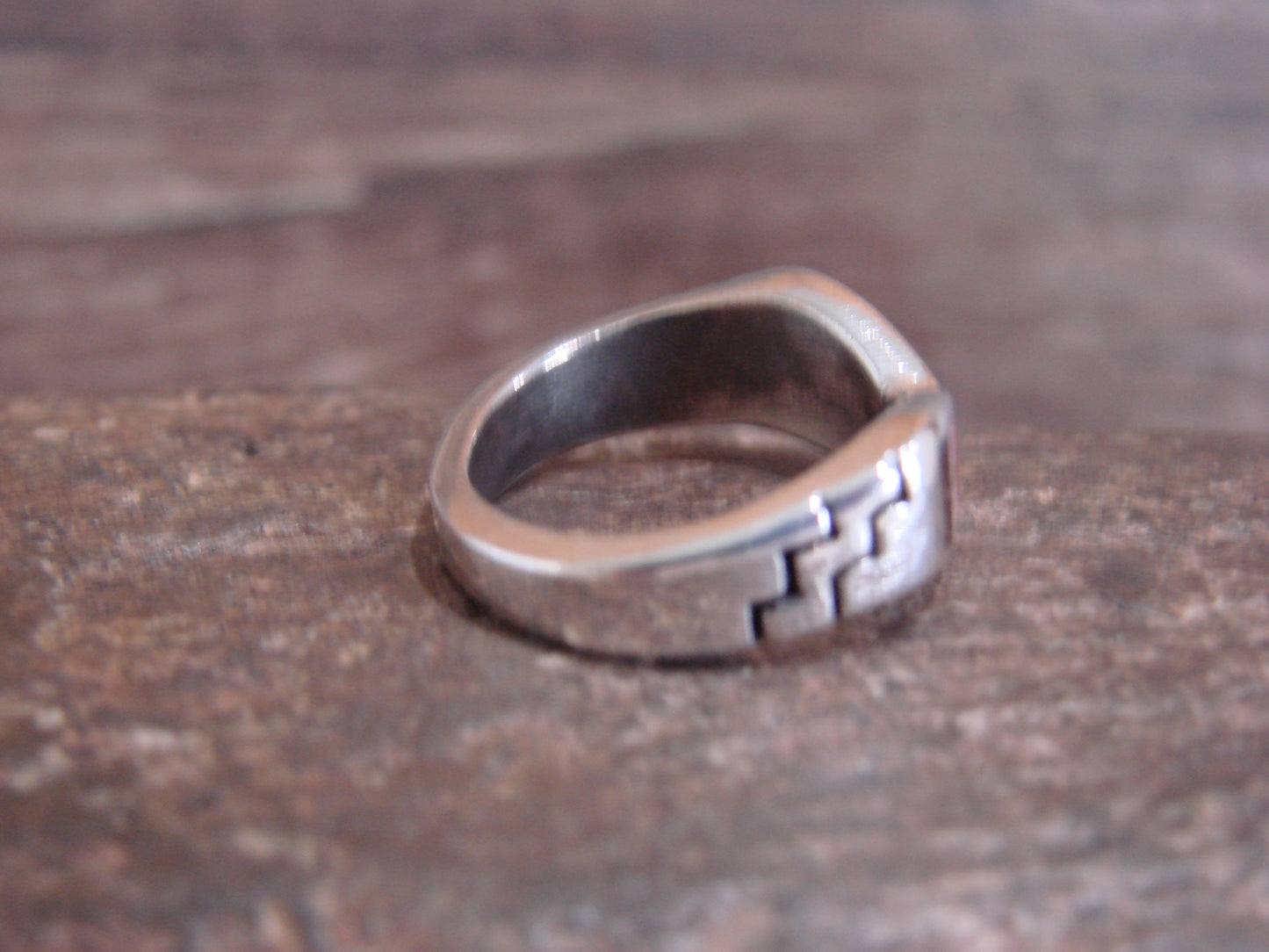 Native American Sterling Silver & Multi Stone Inlay Ring by Leekity - Size 6.5