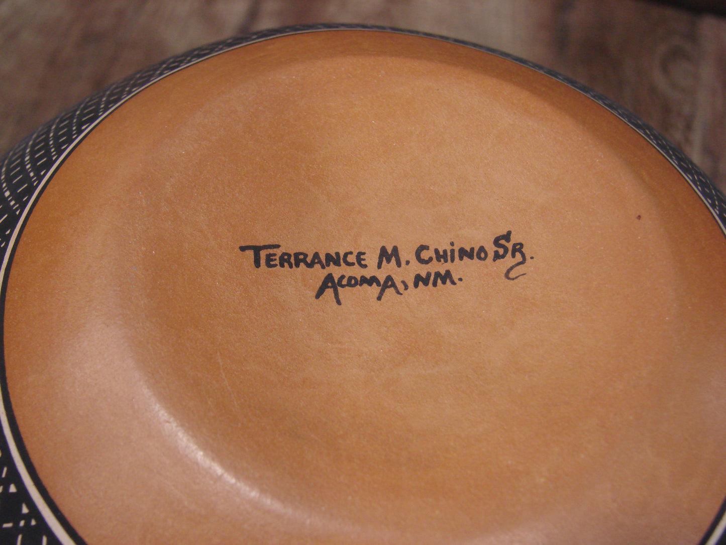 Native American Fine Line Hand Coiled Pottery by Terrance Chino Sr.