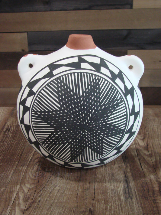 Native American Acoma Fine Line Hand Painted Pottery by Concho