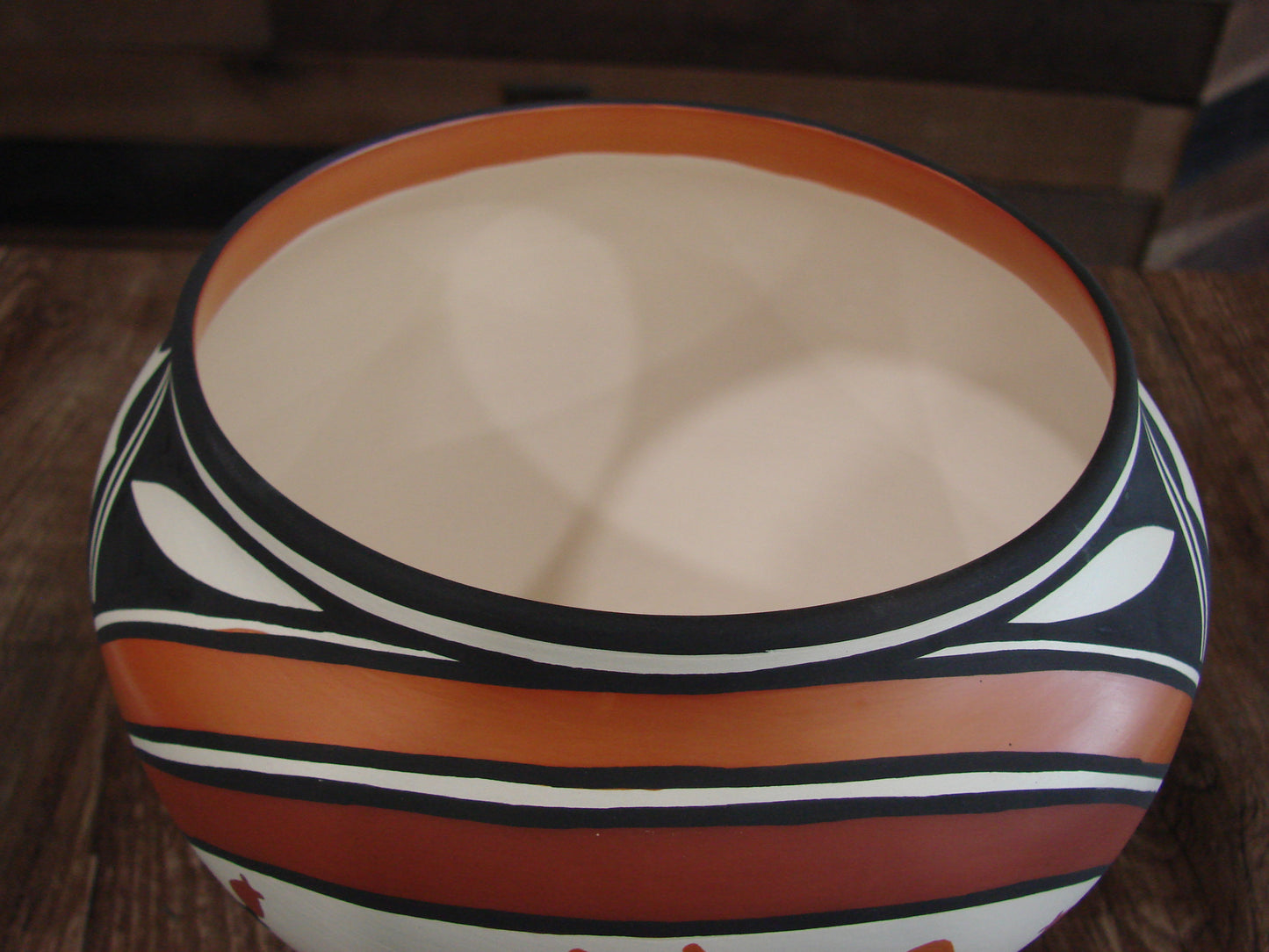 Native American Fine Line Hand Painted Pottery by L. Joe
