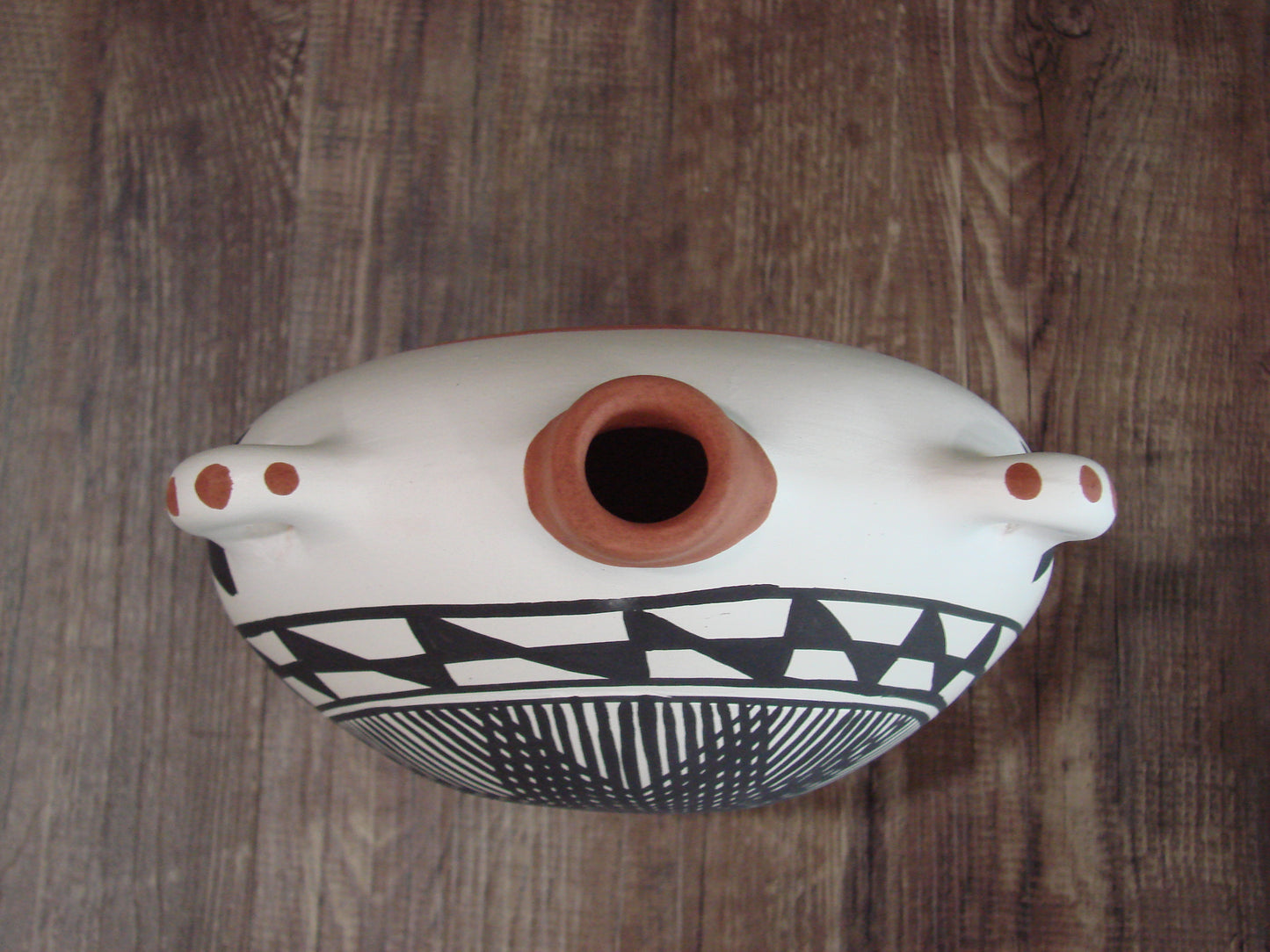 Native American Acoma Fine Line Hand Painted Pottery by Concho