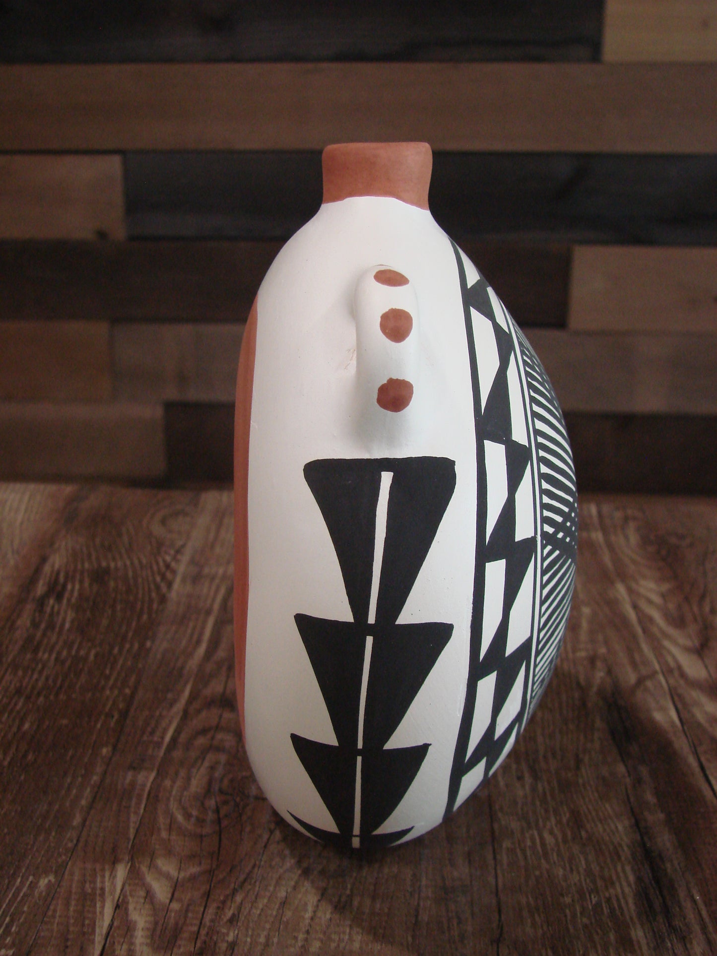 Native American Acoma Fine Line Hand Painted Pottery by Concho