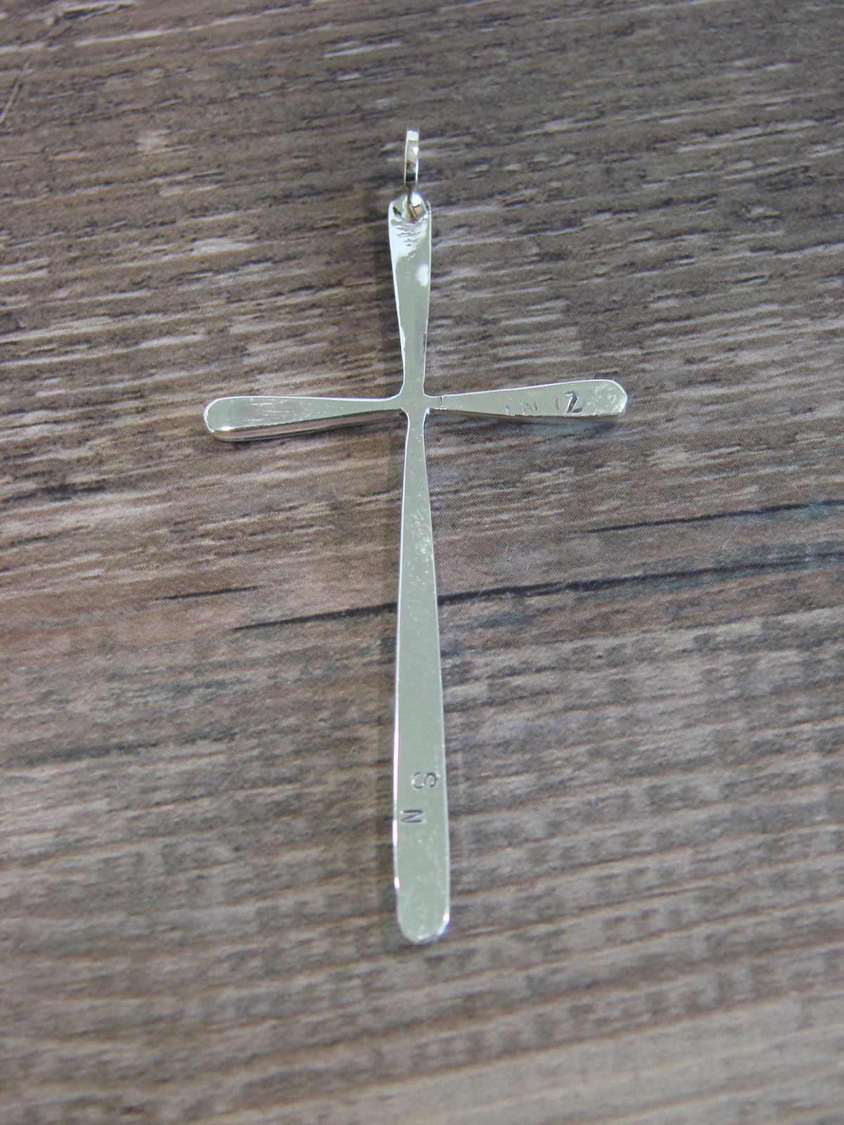 Native American Sterling Silver Multi Stone Inlay Cross Pendant by Noche