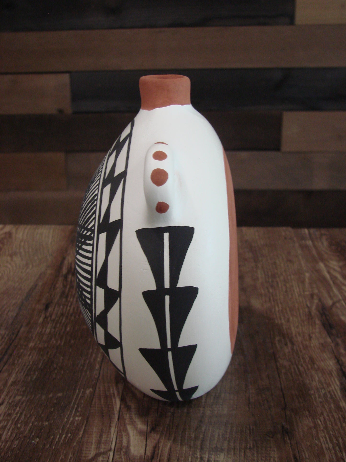 Native American Acoma Fine Line Hand Painted Pottery by Concho