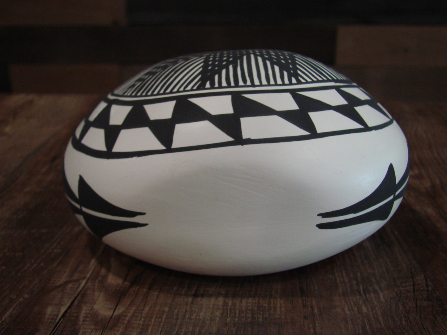 Native American Acoma Fine Line Hand Painted Pottery by Concho