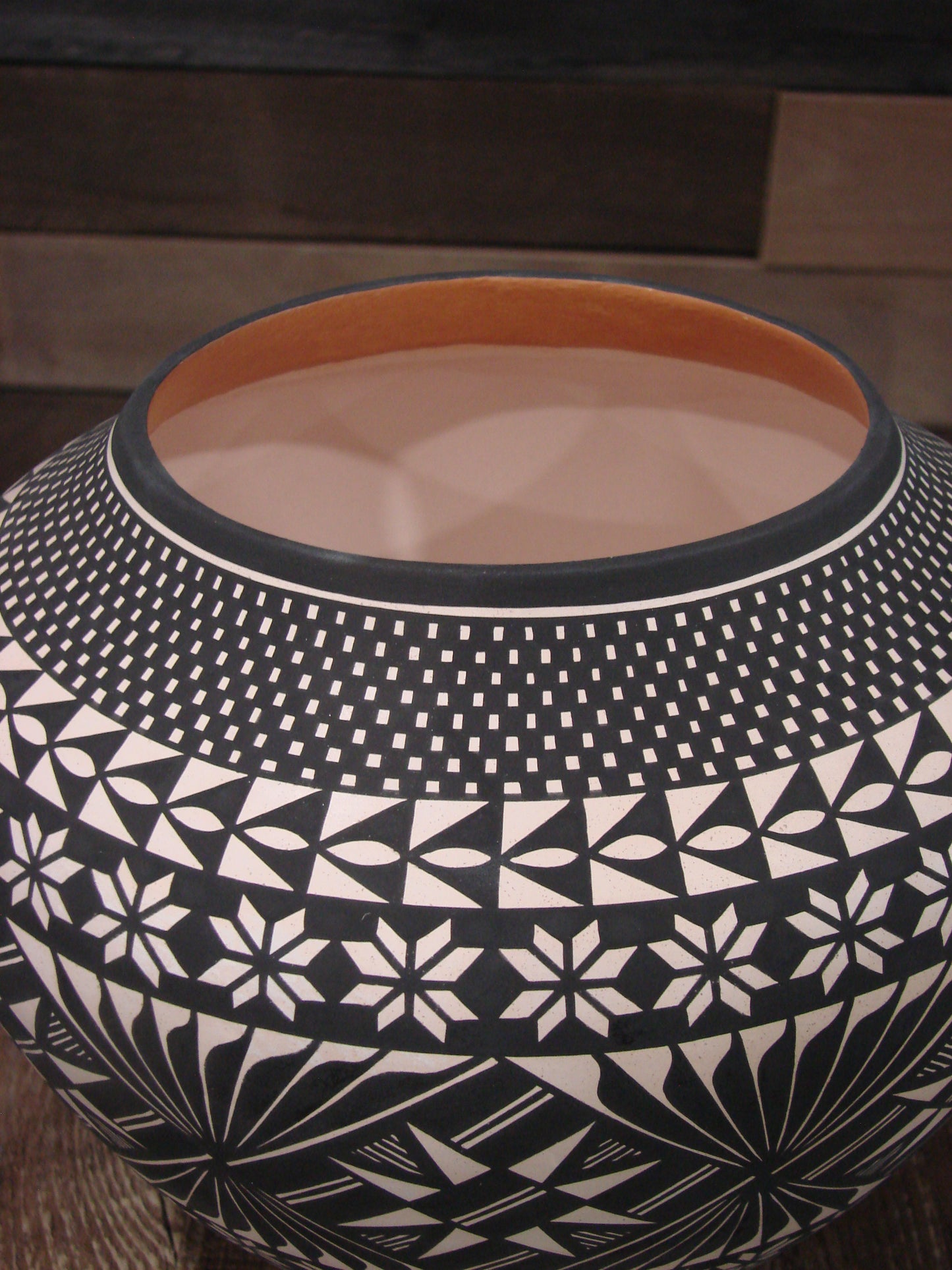 Native American Fine Line Hand Coiled Pottery by Terrance Chino Sr.