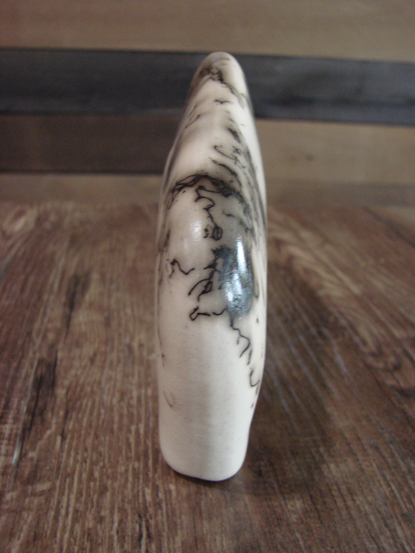Native American Navajo Pottery Horse Hair Buffalo Sculpture by Vail