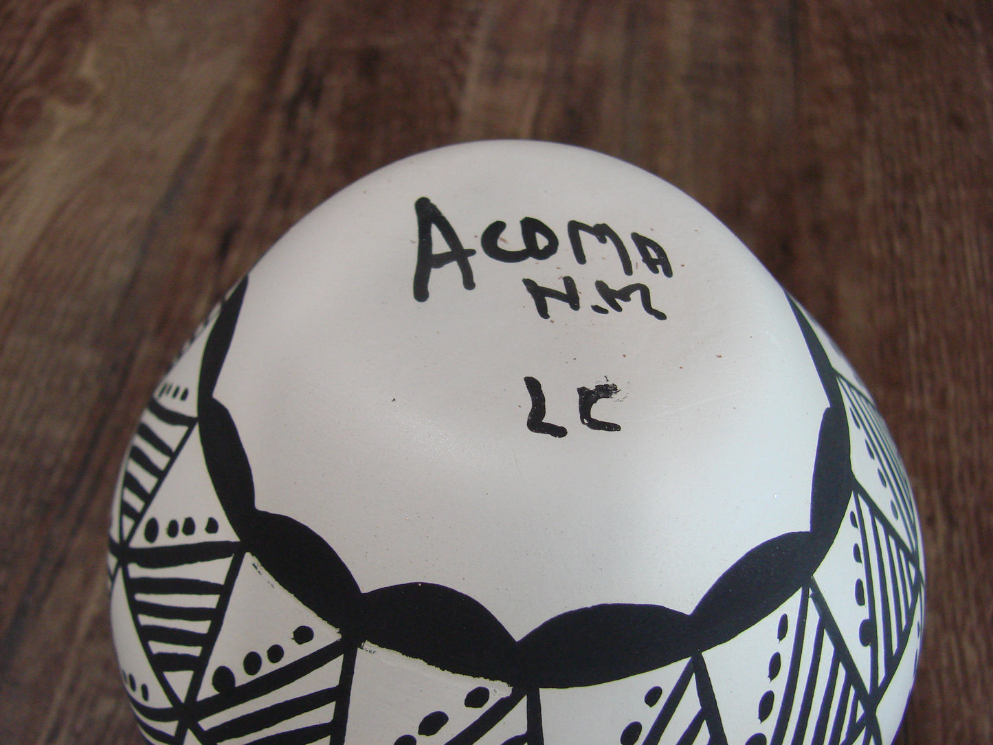 Native American Acoma Fine Line Hand Painted Pottery by Concho