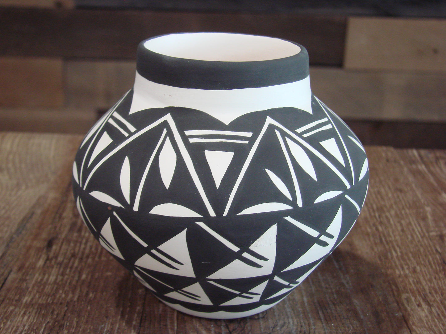 Native American Acoma Fine Line Hand Painted Pottery by Concho