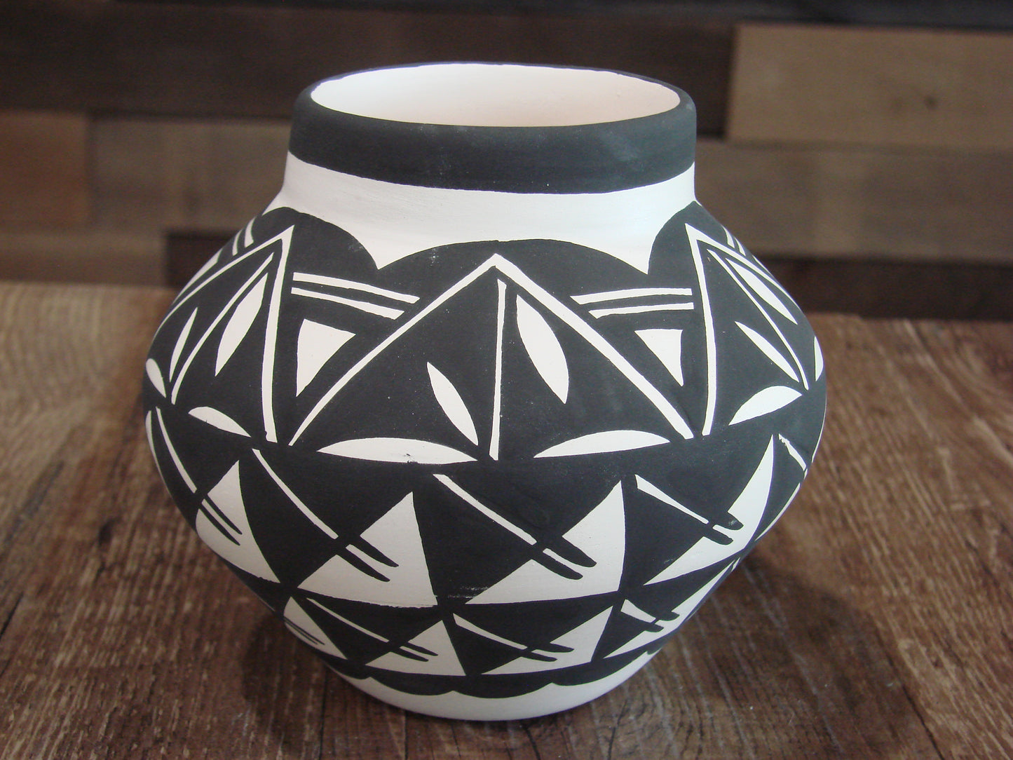 Native American Acoma Fine Line Hand Painted Pottery by Concho