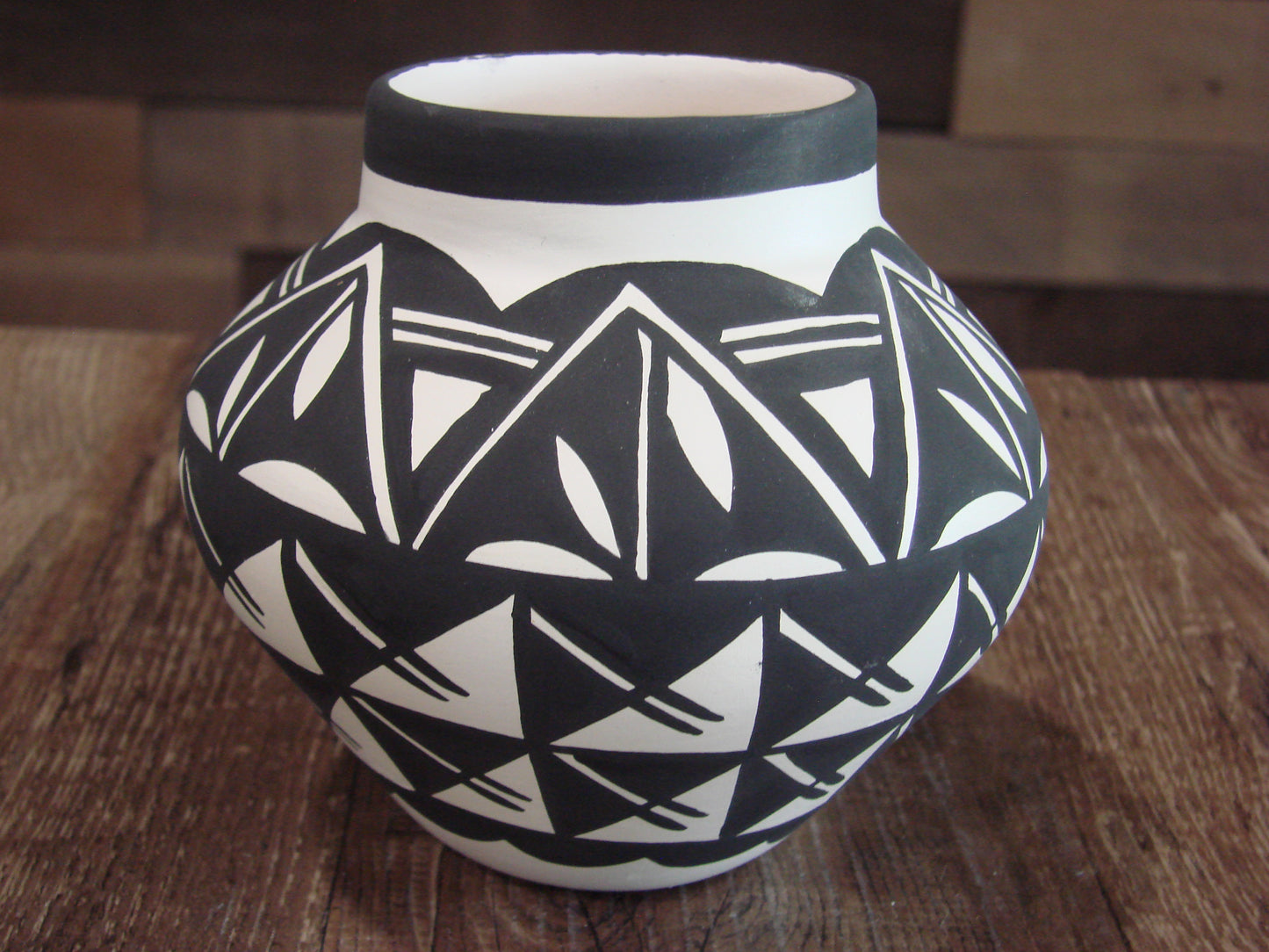 Native American Acoma Fine Line Hand Painted Pottery by Concho
