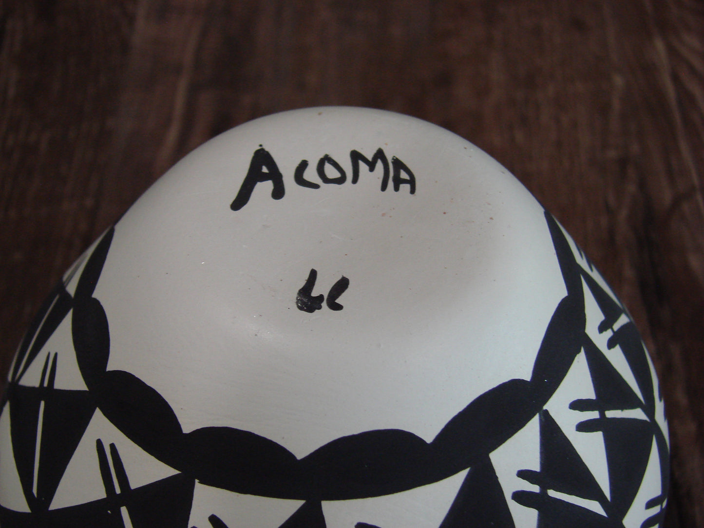 Native American Acoma Fine Line Hand Painted Pottery by Concho