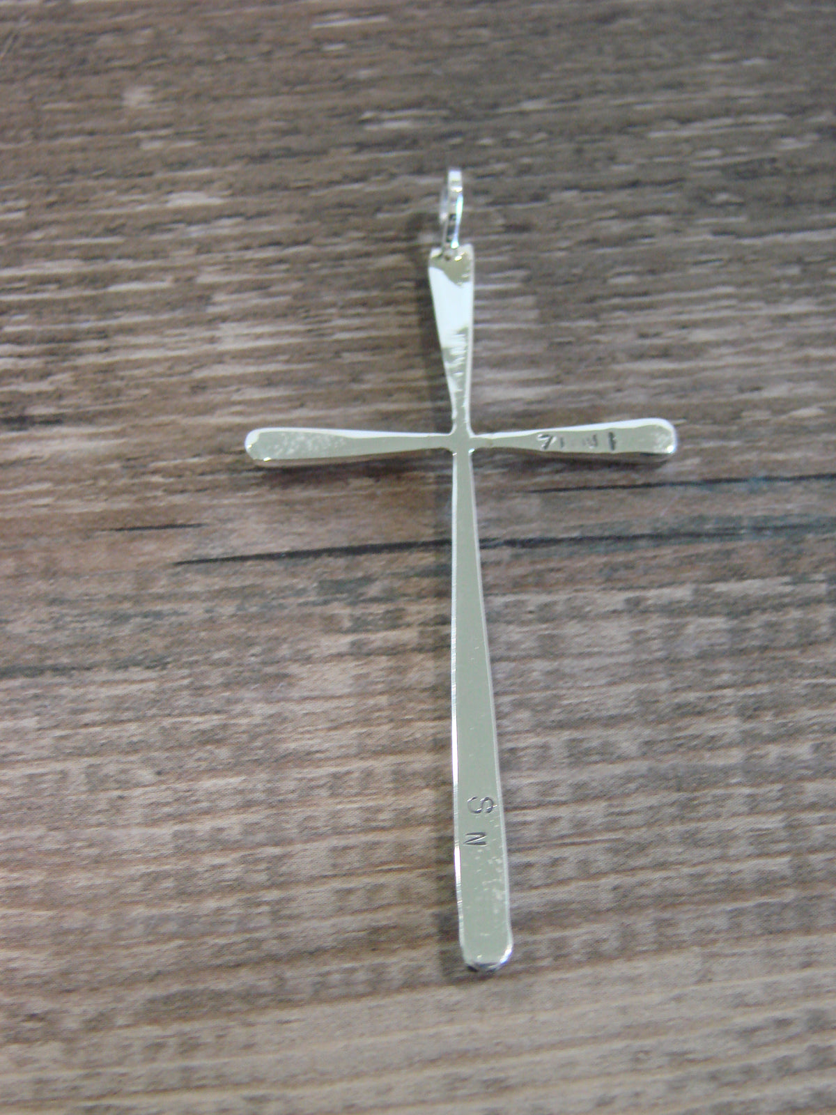 Native American Sterling Silver Multi Stone Inlay Cross Pendant by Noche